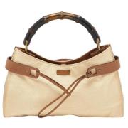 Gucci Vintage Pre-owned Canvas gucci-vskor Beige, Dam