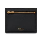 Mulberry Dragkedja Kreditkortsficka, Svart Classic Grain Black, Unisex