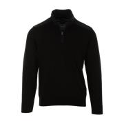 Paul & Shark Svarta Sweaters med Dragkedja Black, Herr