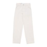 Carhartt Wip Vit Rinsed Single Knee Pant White, Herr