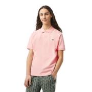 Lacoste Herr Polo i 100% Bomull Pink, Herr