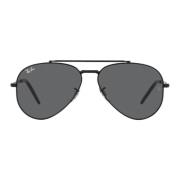 Ray-Ban Rb3625 Solglasögon New Aviator Polarized Black, Dam