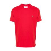 Vivienne Westwood Röd Bomull Jersey T-shirt med Signatur Orb Logo Red,...