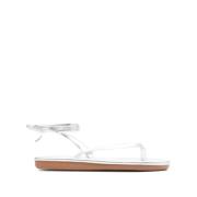 Ancient Greek Sandals Silver Sahara Flip Flop Sandal White, Dam