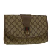 Gucci Vintage Pre-owned Canvas kuvertvskor Beige, Dam