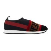 Fendi Logo Slip-On Sneakers Black, Dam