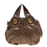 Gucci Vintage Pre-owned Belagd canvas handvskor Brown, Dam