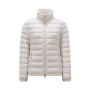 Moncler Kort dunjacka med hög krage White, Dam