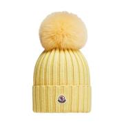 Moncler Pom Pom Beanie - Gul Yellow, Dam