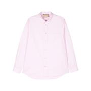 Gucci Double-G Broderad Bomullsskjorta Pink, Dam