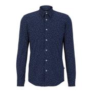 Hugo Boss Elegant Slim-Fit Skjorta med Kentkrage Blue, Herr