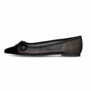 Pretty Ballerinas Svarta Ballerinaskor med Mesh-design Black, Dam