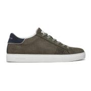 Crime London Grå Micro-perforerade Sneakers Gray, Herr