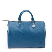 Louis Vuitton Vintage Pre-owned Laeder handvskor Blue, Dam