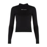 Champion Minimalistisk Stil Golf Hals Blus Black, Dam