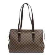 Louis Vuitton Vintage Pre-owned Tyg axelremsvskor Brown, Dam