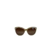 Dolce & Gabbana Pre-owned Pre-owned Plast solglasgon Beige, Dam