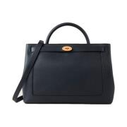 Mulberry Islington Svart Läder Crossbody Väska Black, Dam