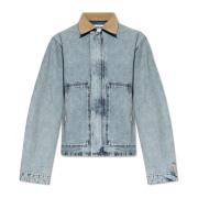 Moschino Jeansjacka med vintageeffekt Blue, Herr