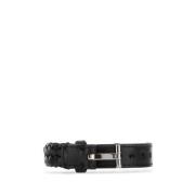 Tom Ford Svart läderarmband Black, Herr