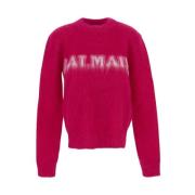 Balmain Fuchsia Mohair Stickat med Långa ärmar Pink, Dam