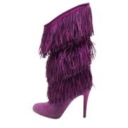 Christian Louboutin Pre-owned Pre-owned Mocka stvlar Purple, Dam