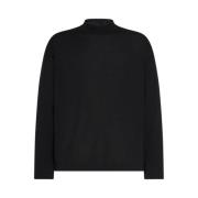 The Row Långärmad Mock Neck Tröja Black, Herr