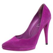 Yves Saint Laurent Vintage Pre-owned Mocka klackskor Purple, Dam