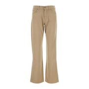 7 For All Mankind Camel Tencel Tess Byxa Beige, Dam