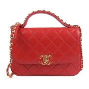 Chanel Vintage Pre-owned Laeder axelremsvskor Red, Dam