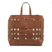 Burberry Vintage Pre-owned Laeder totevskor Brown, Dam