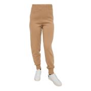 Twinset Beige Cashmere Joggingbyxor Beige, Dam