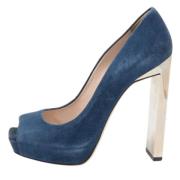 Miu Miu Pre-owned Pre-owned Mocka klackskor Blue, Dam