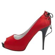 Giuseppe Zanotti Pre-owned Pre-owned Satin klackskor Red, Dam