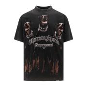 Represent Bomull Crew-neck T-shirt med Frontal Print Black, Herr