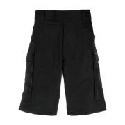 1017 Alyx 9SM Svarta Nylon Shorts med Velcro Patch Black, Herr