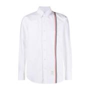 Thom Browne Vit Oxford Bomullsskjorta med Tricolor Detalj White, Herr