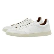 Elia Maurizi Vit Läder Sneaker med Logo White, Herr