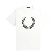 Fred Perry Laurel Wreath Print T-Shirt White, Herr