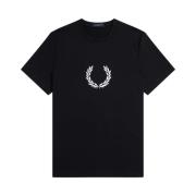 Fred Perry Laurel Wreath Grafisk T-shirt Black, Herr