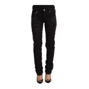 Just Cavalli Black Mid Waist Embellished Skinny Jeans Black, Dam