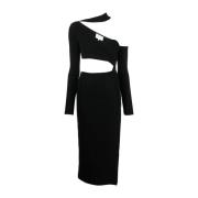 Lama Jouni Midi Dresses Black, Dam