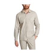 Jagvi. Rive Gauche Ekologiskt bomullscheckat overshirt Beige, Herr