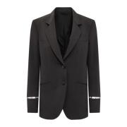 Del Core Svart Blazer med Cut-Out Detalj Black, Dam