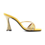 D'Accori Heeled Mules Yellow, Dam