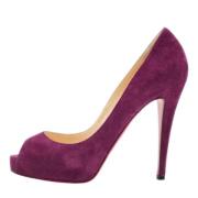 Christian Louboutin Pre-owned Pre-owned Mocka klackskor Purple, Dam