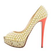 Christian Louboutin Pre-owned Pre-owned Mocka klackskor Yellow, Dam