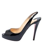 Christian Louboutin Pre-owned Pre-owned Laeder sandaler Black, Dam