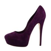 Casadei Pre-owned Pre-owned Mocka klackskor Purple, Dam