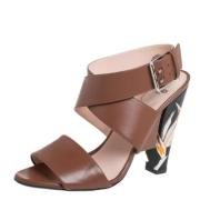 Fendi Vintage Pre-owned Laeder sandaler Brown, Dam